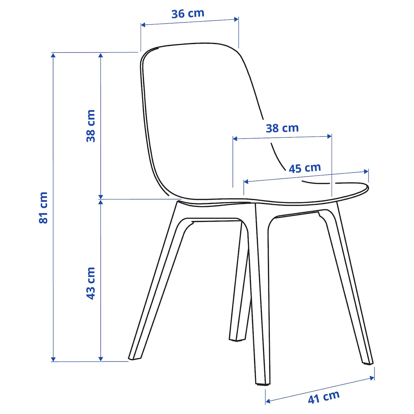 EKEDALEN / ODGER Table and 4 chairs