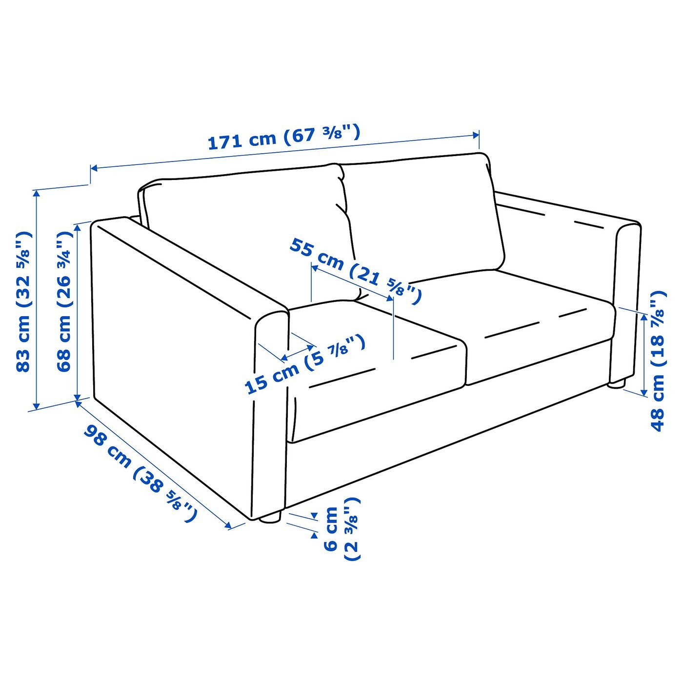 VIMLE 2-seat sofa