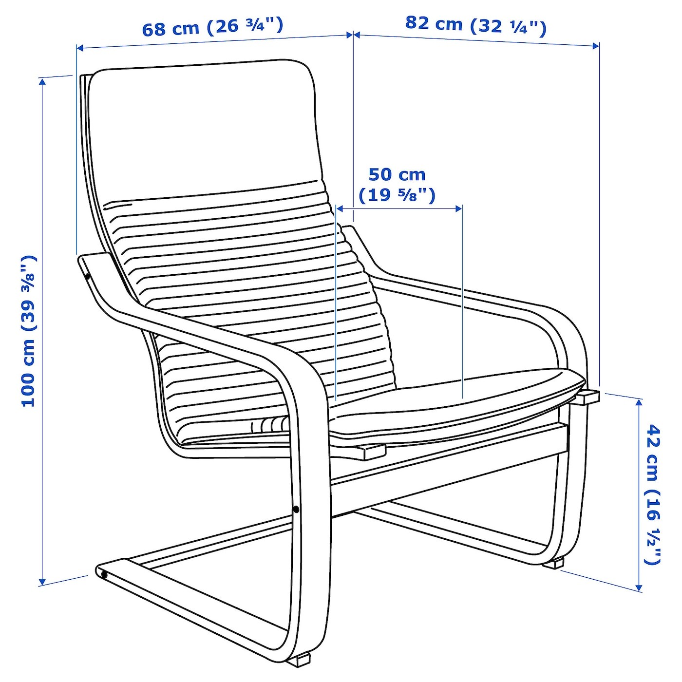 POÄNG Armchair and footstool