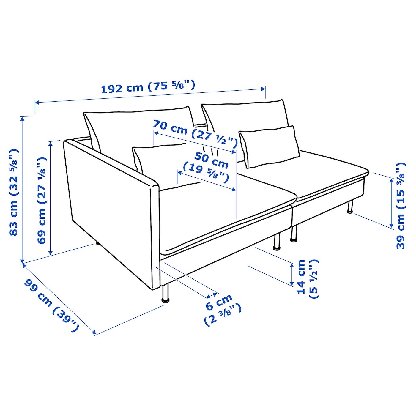 SÖDERHAMN 3-seat sofa