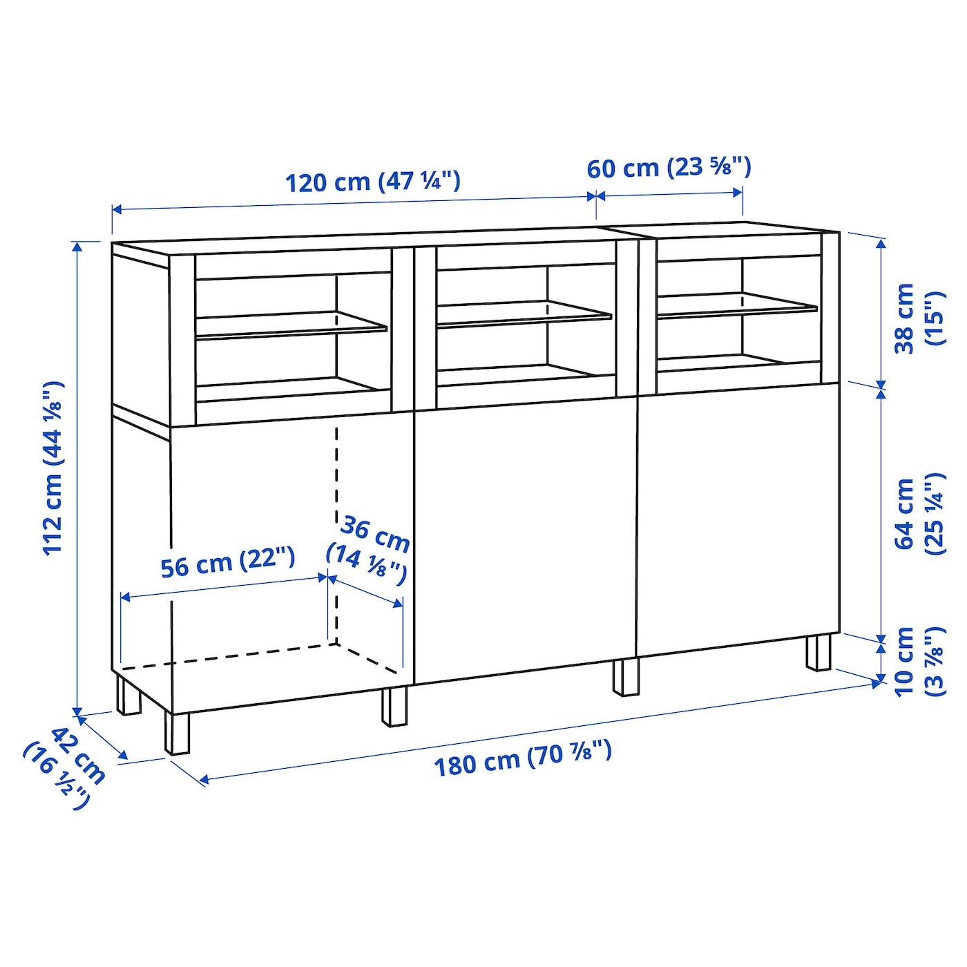 BESTÅ Storage combination with doors