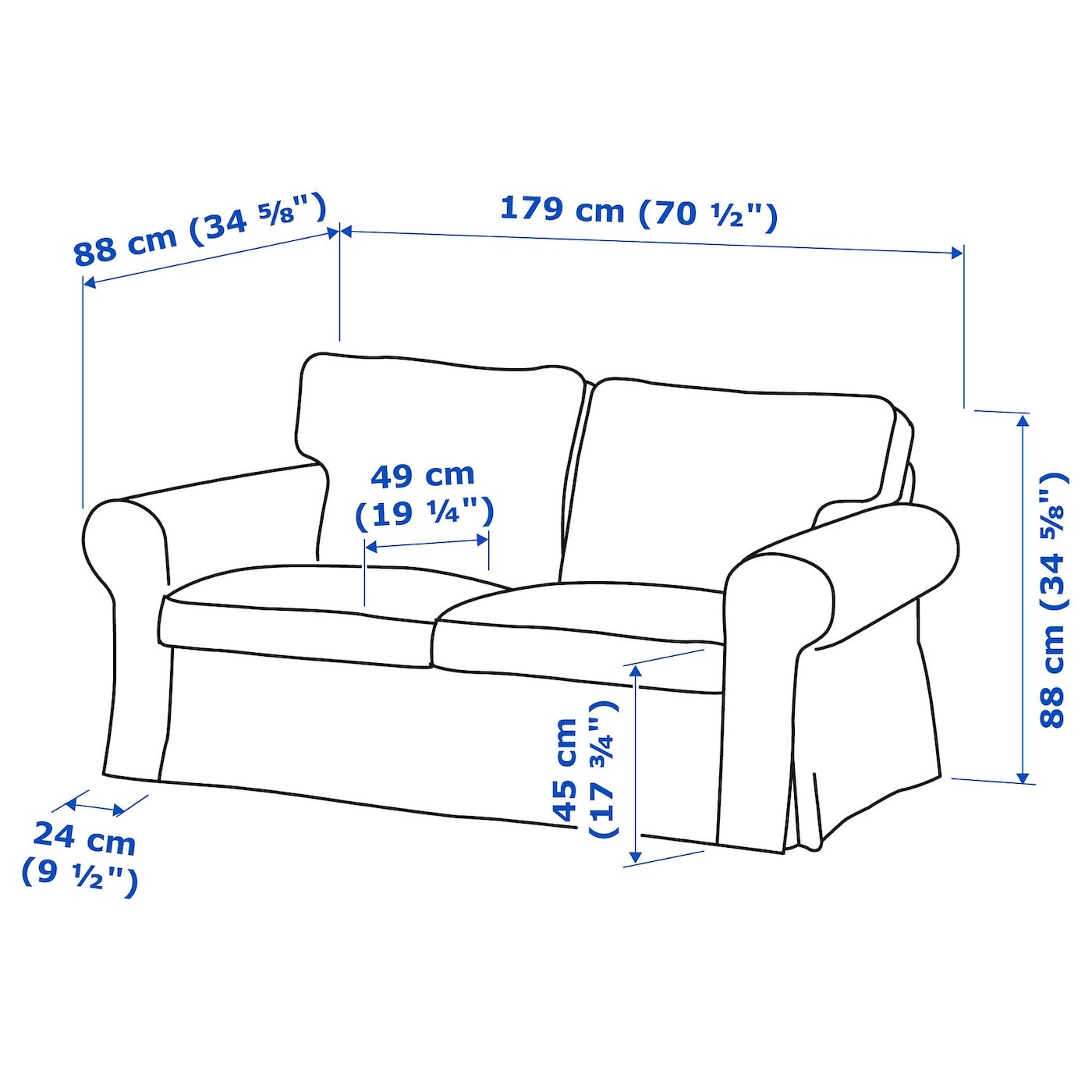 EKTORP 2-seat sofa