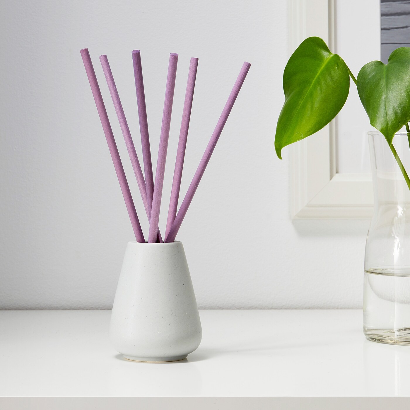 NJUTNING Vase and 6 scented sticks