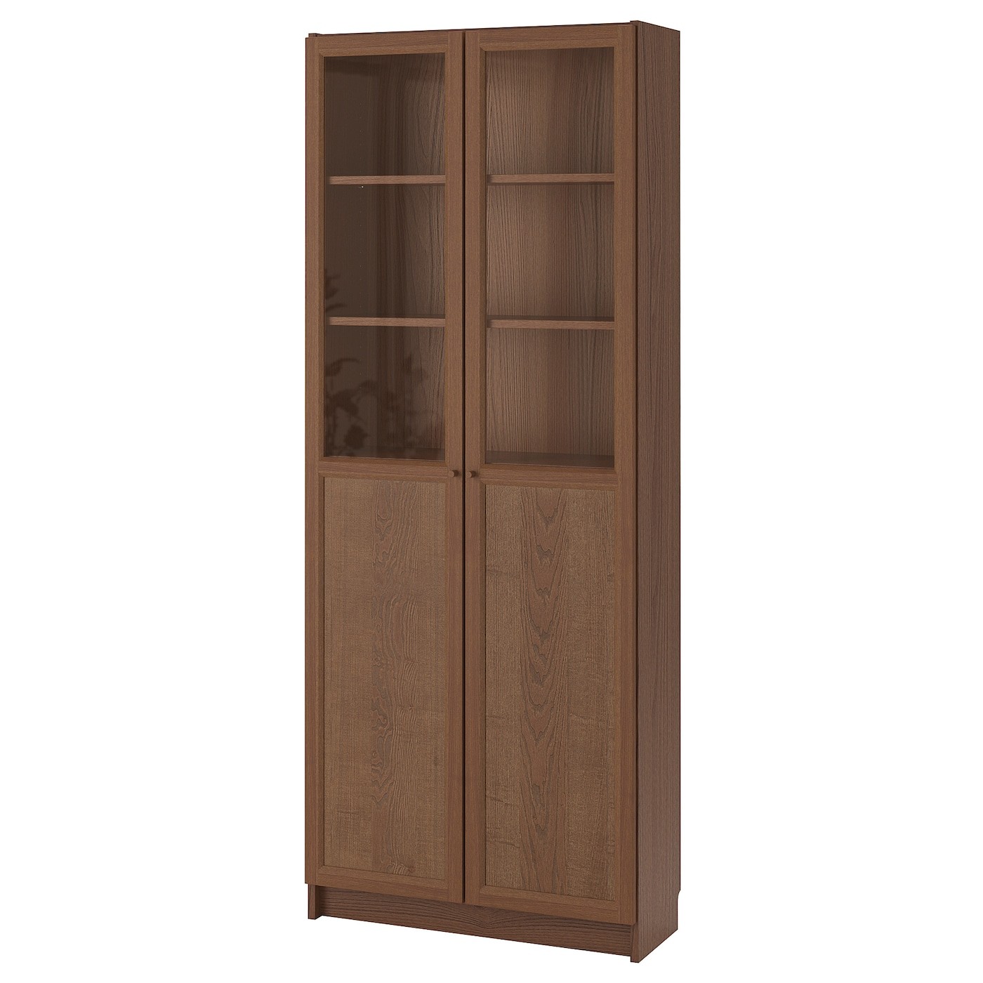 BILLY / OXBERG Bookcase with panel/glass doors