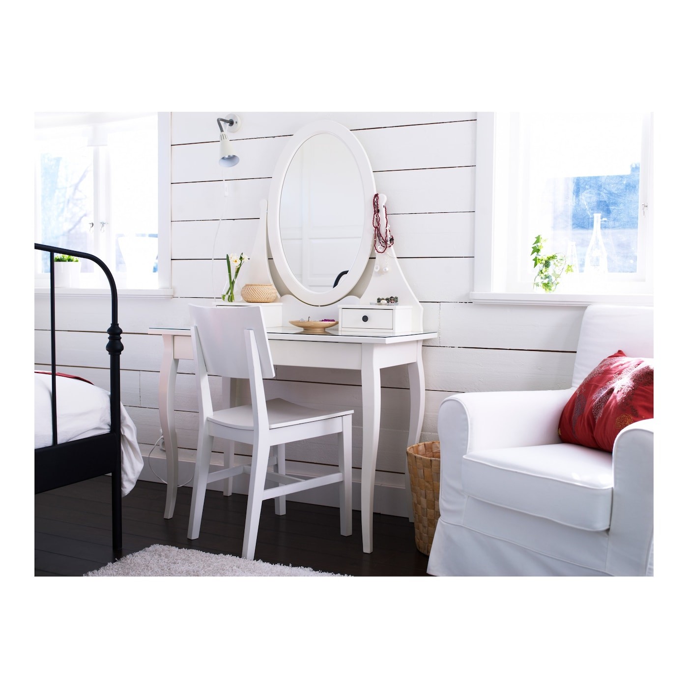 HEMNES Dressing table with mirror