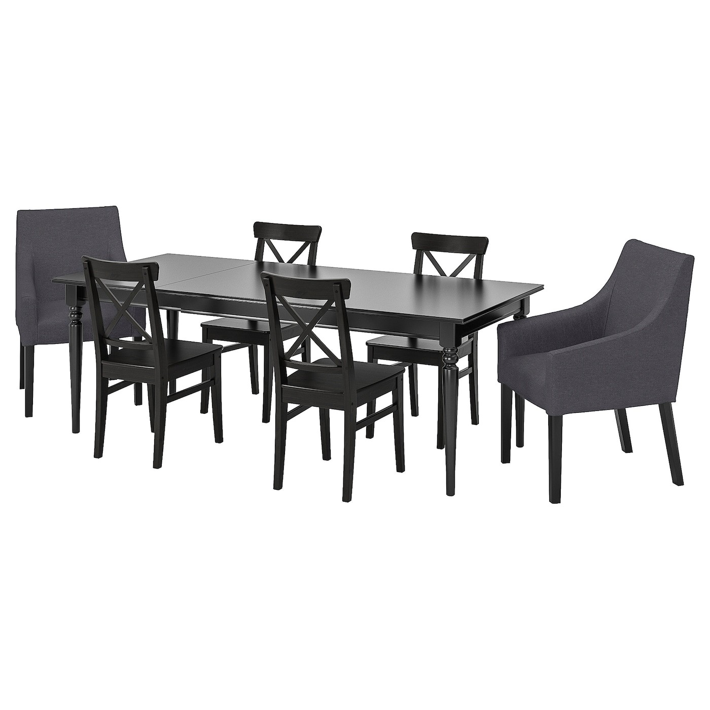 INGATORP / INGOLF Table and 6 chairs