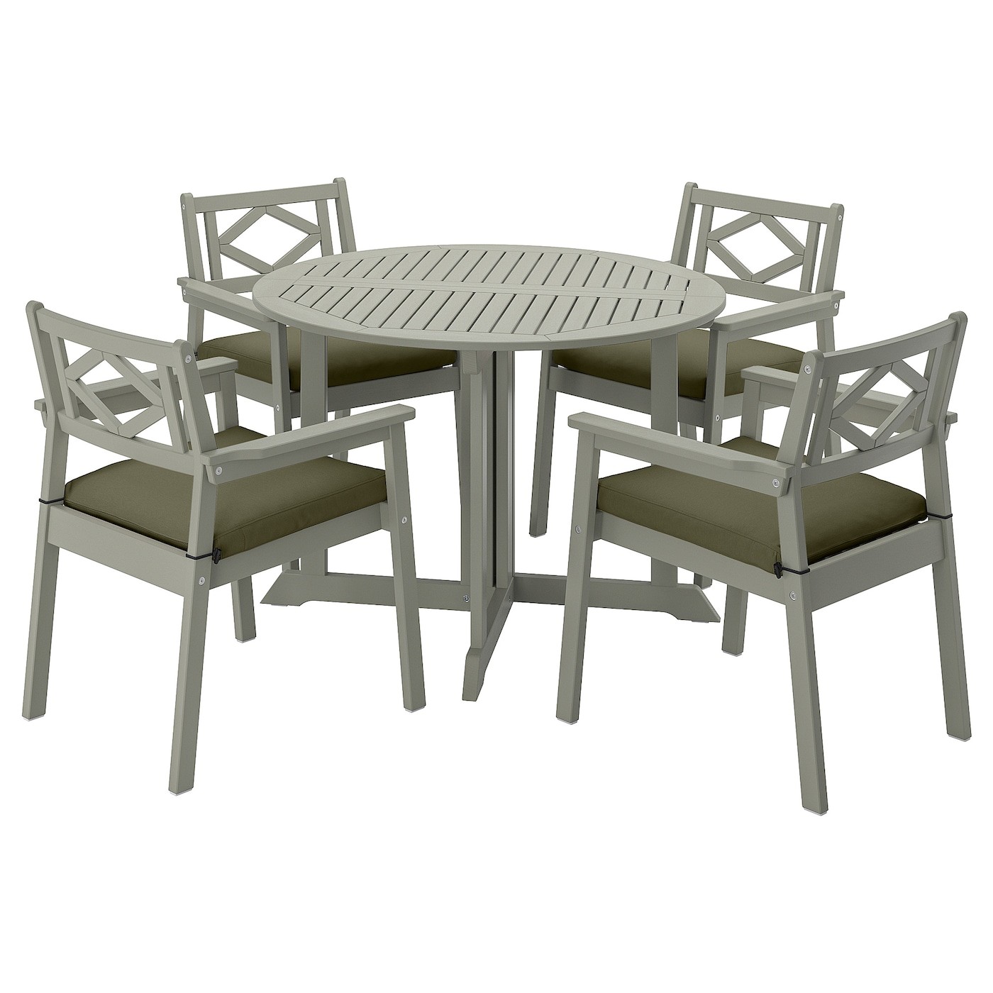 BONDHOLMEN Table+4 chairs w armrests, outdoor