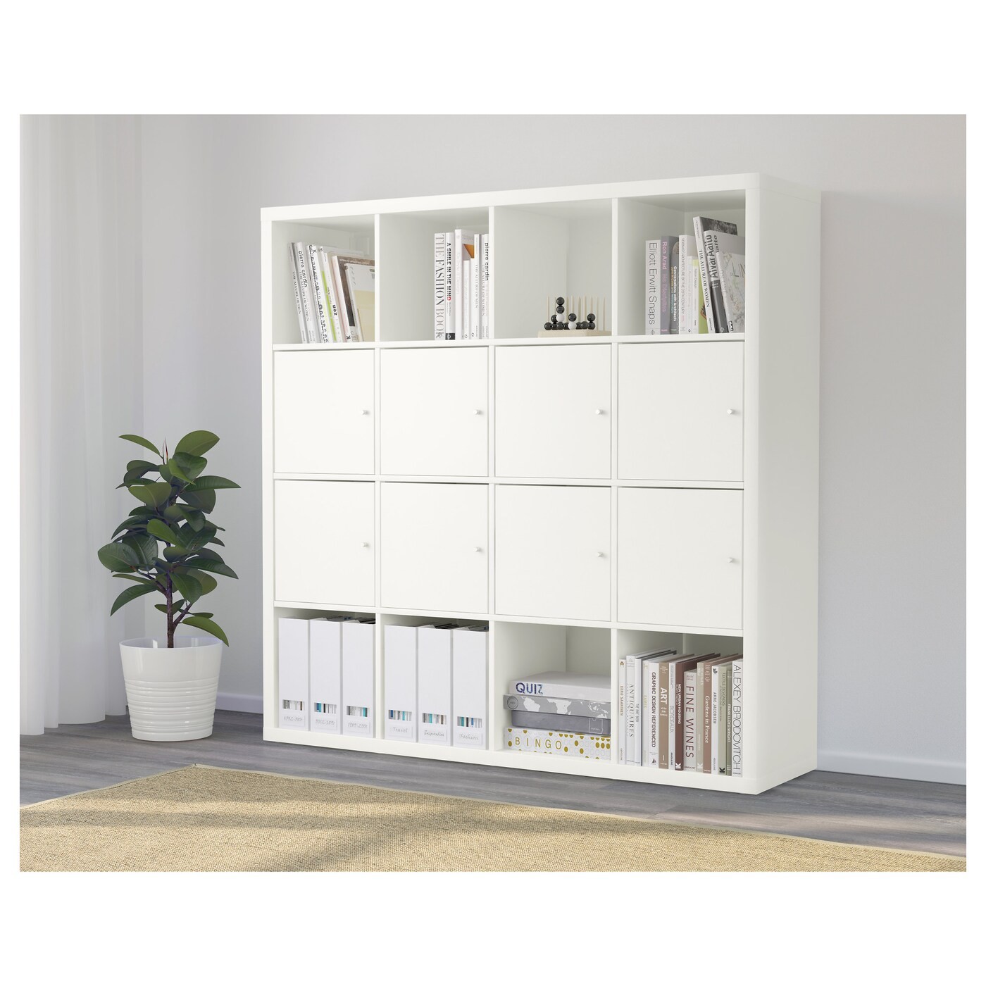 KALLAX Shelving unit with 8 inserts