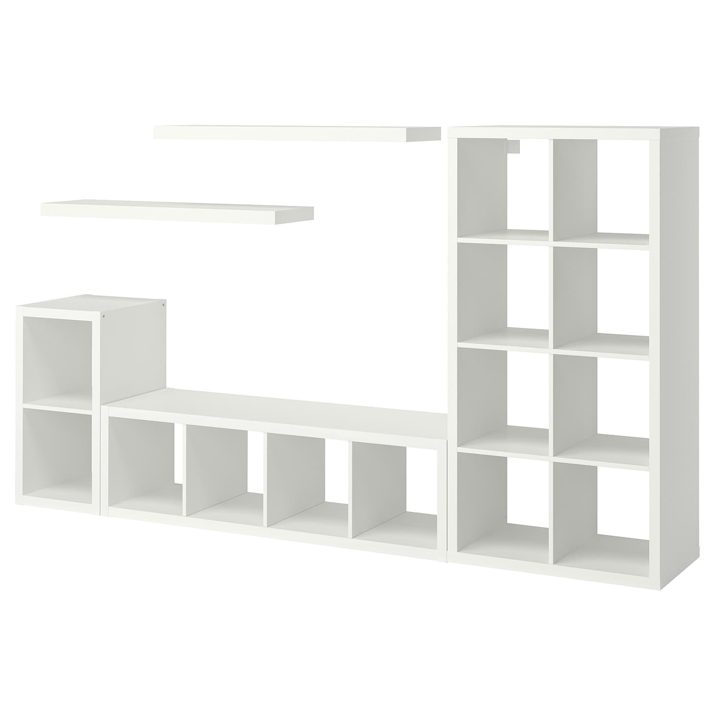 KALLAX / LACK Storage combination with 2 shelves