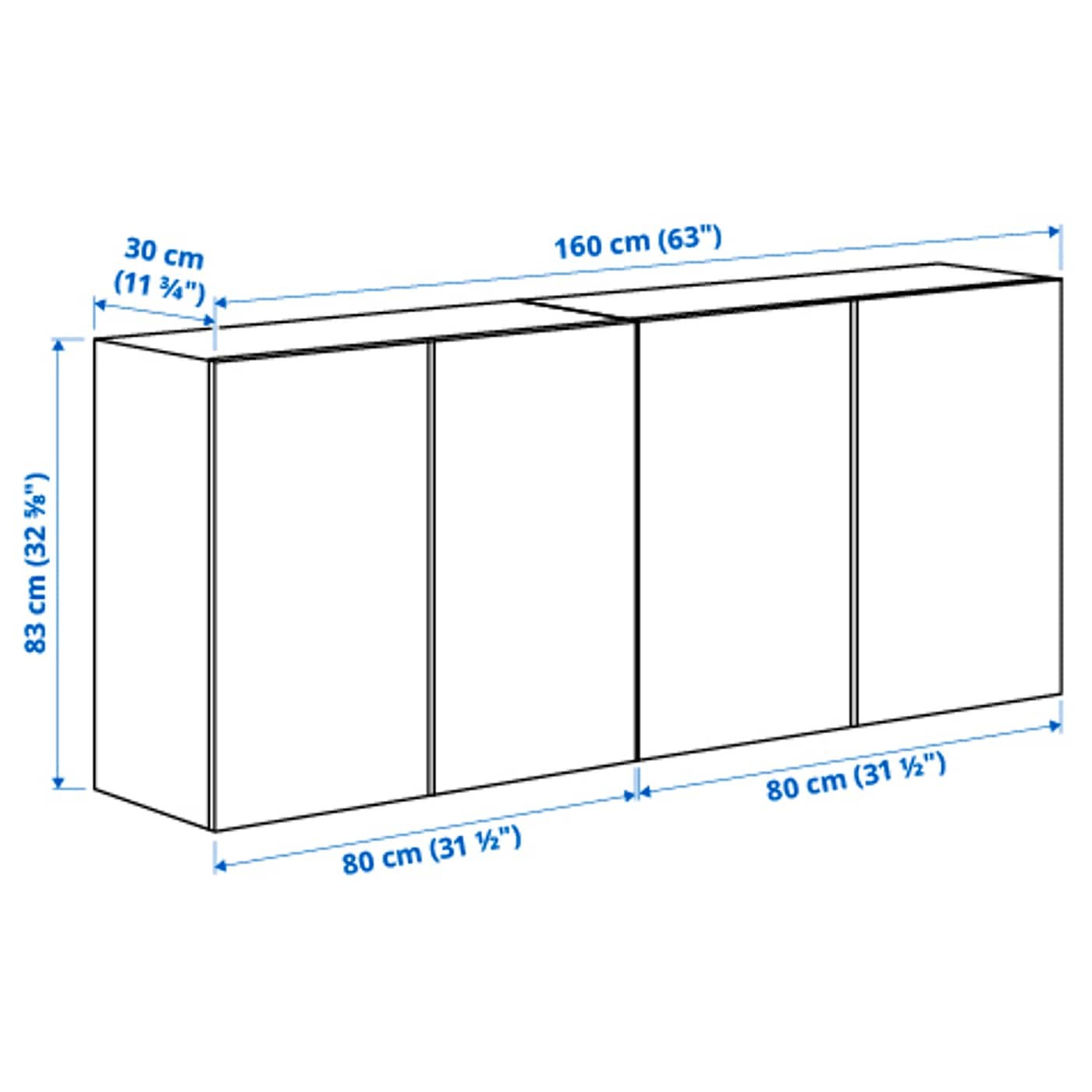 IVAR Wall cabinet with doors