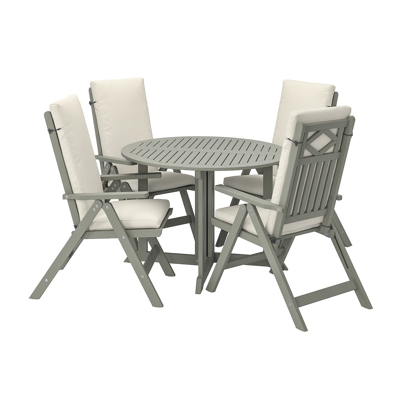 BONDHOLMEN Table+4 reclining chairs, outdoor