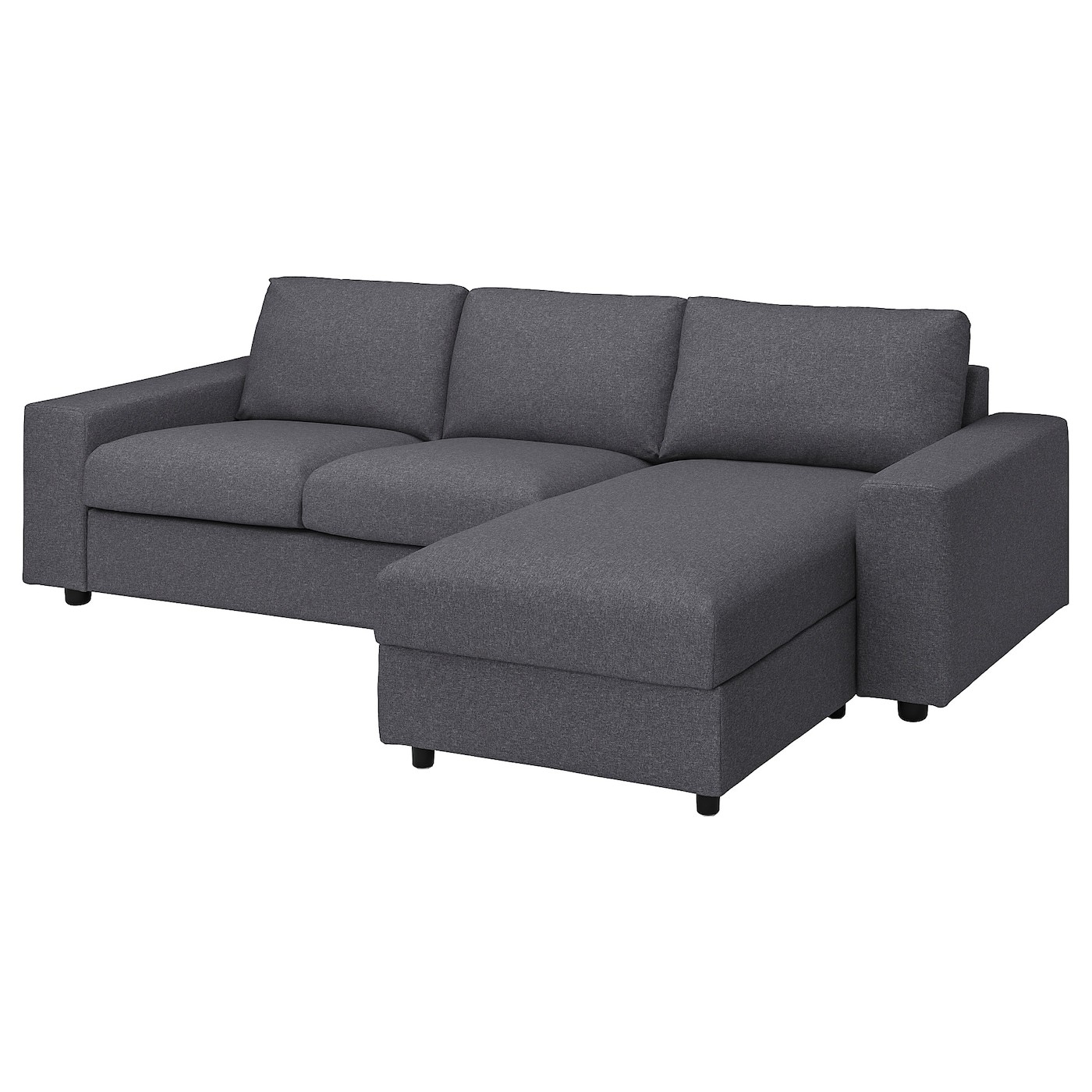 VIMLE Cover 3-seat sofa w chaise longue