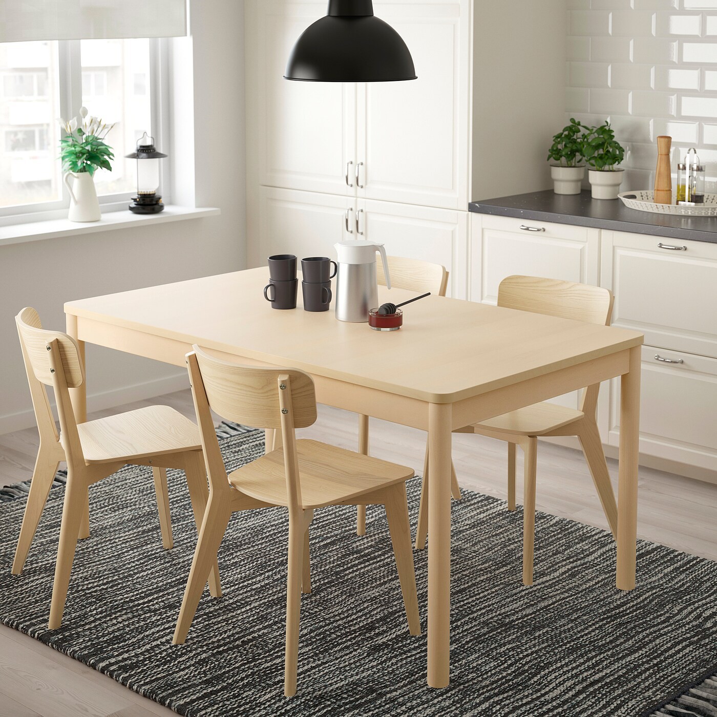 RÖNNINGE / LISABO Table and 4 chairs