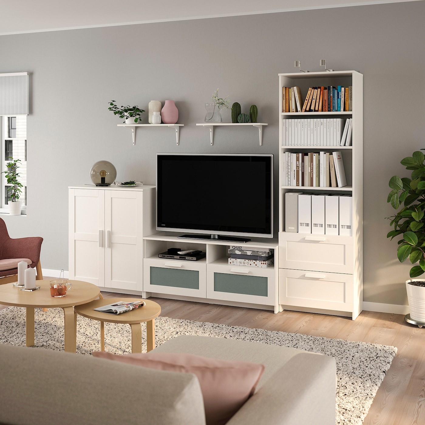 BRIMNES / BURHULT TV storage combination