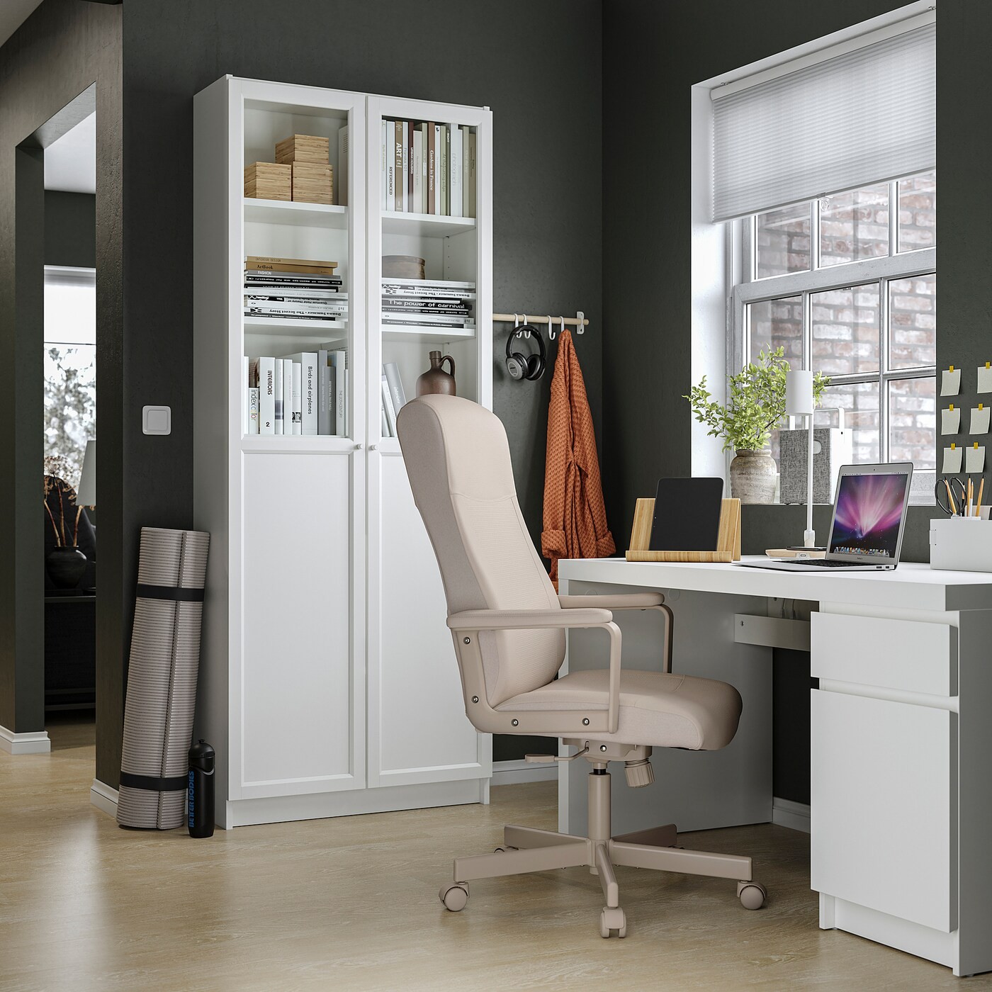 MALM/MILLBERGET / BILLY/OXBERG Desk and storage combination