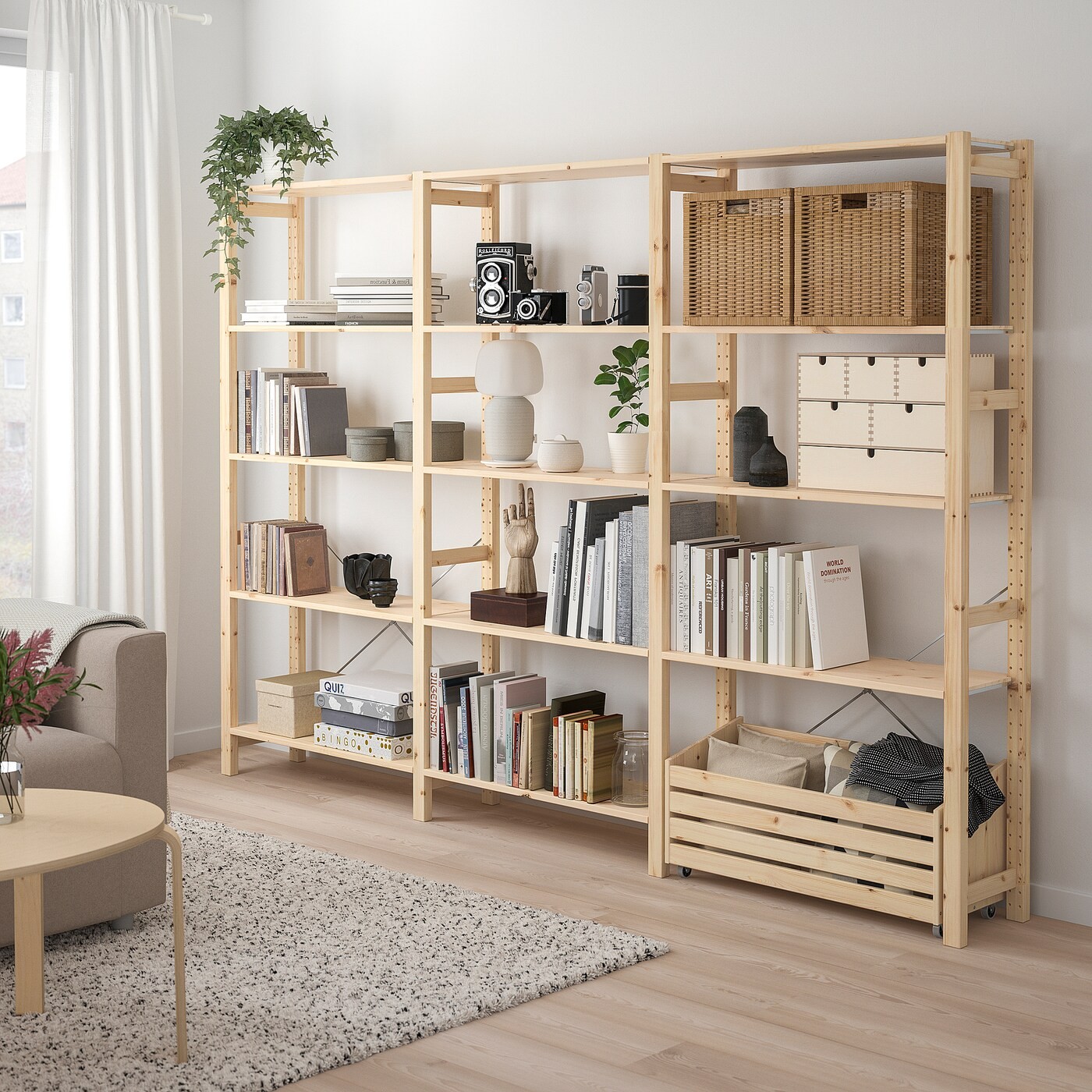 IVAR Shelving unit with storage box