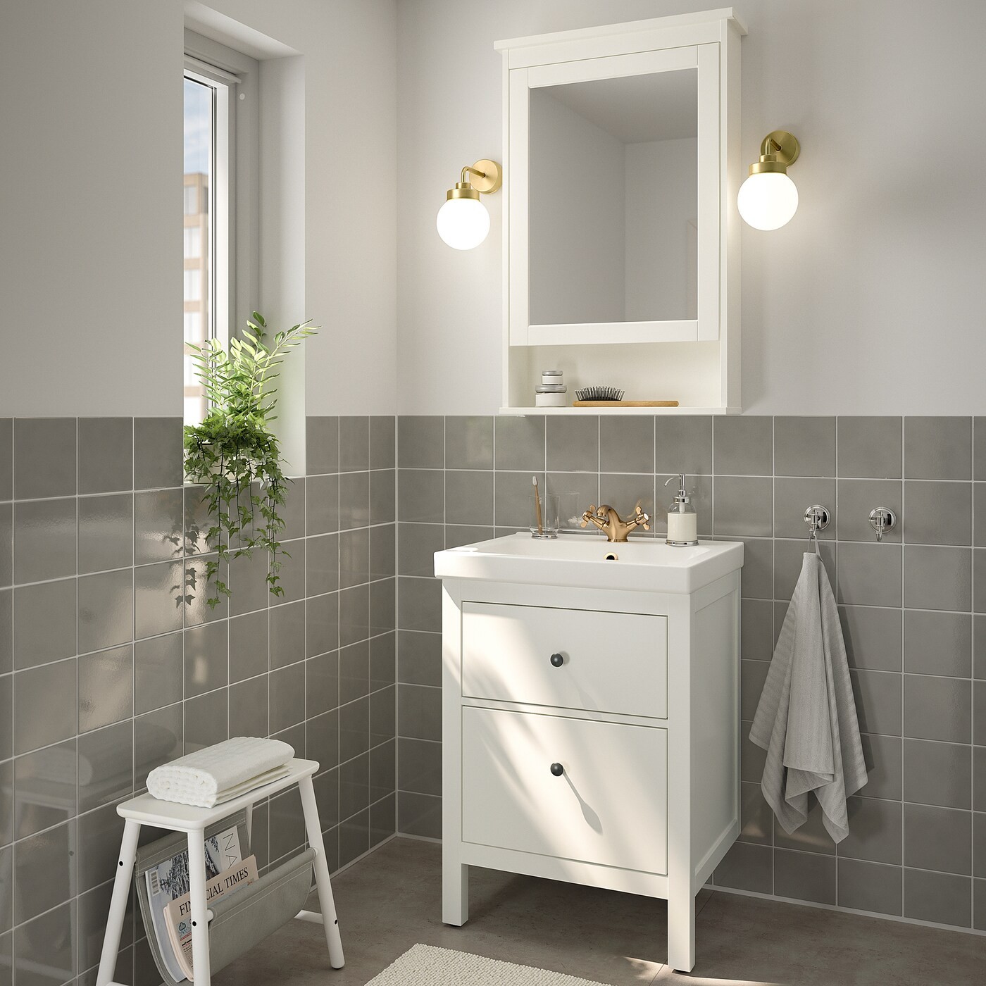 HEMNES / ODENSVIK Bathroom furniture, set of 4