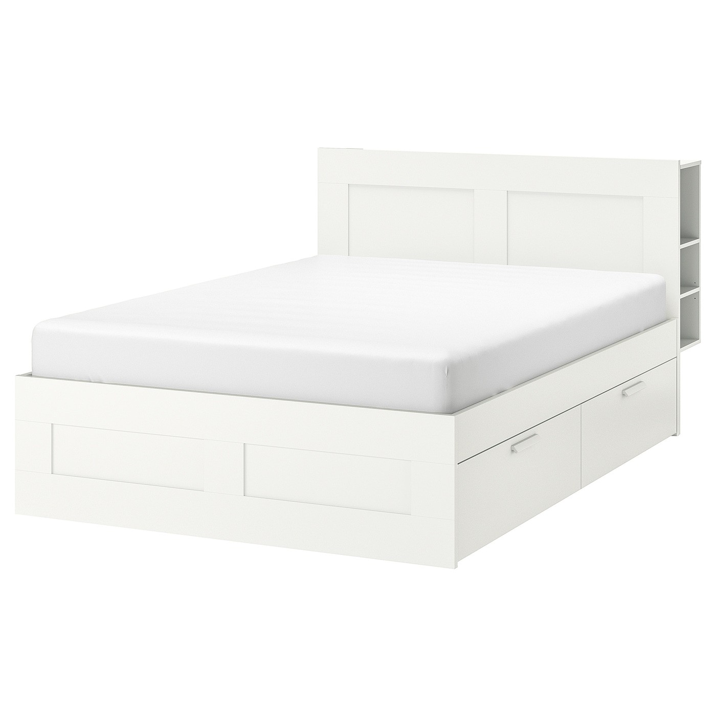 BRIMNES Bed frame w storage and headboard