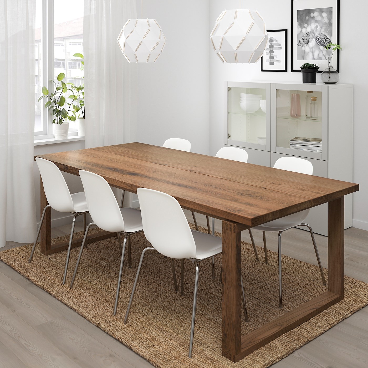 MÖRBYLÅNGA / LEIFARNE Table and 6 chairs