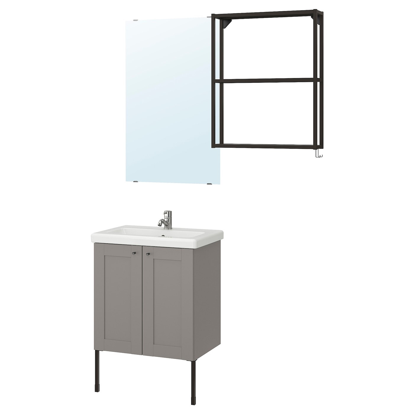 ENHET / TVÄLLEN Bathroom furniture, set of 11