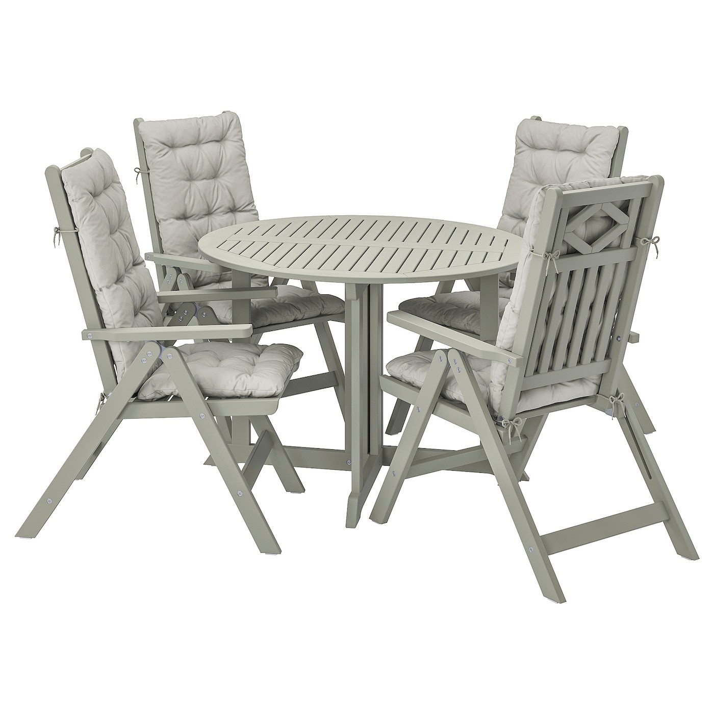 BONDHOLMEN Table+4 reclining chairs, outdoor