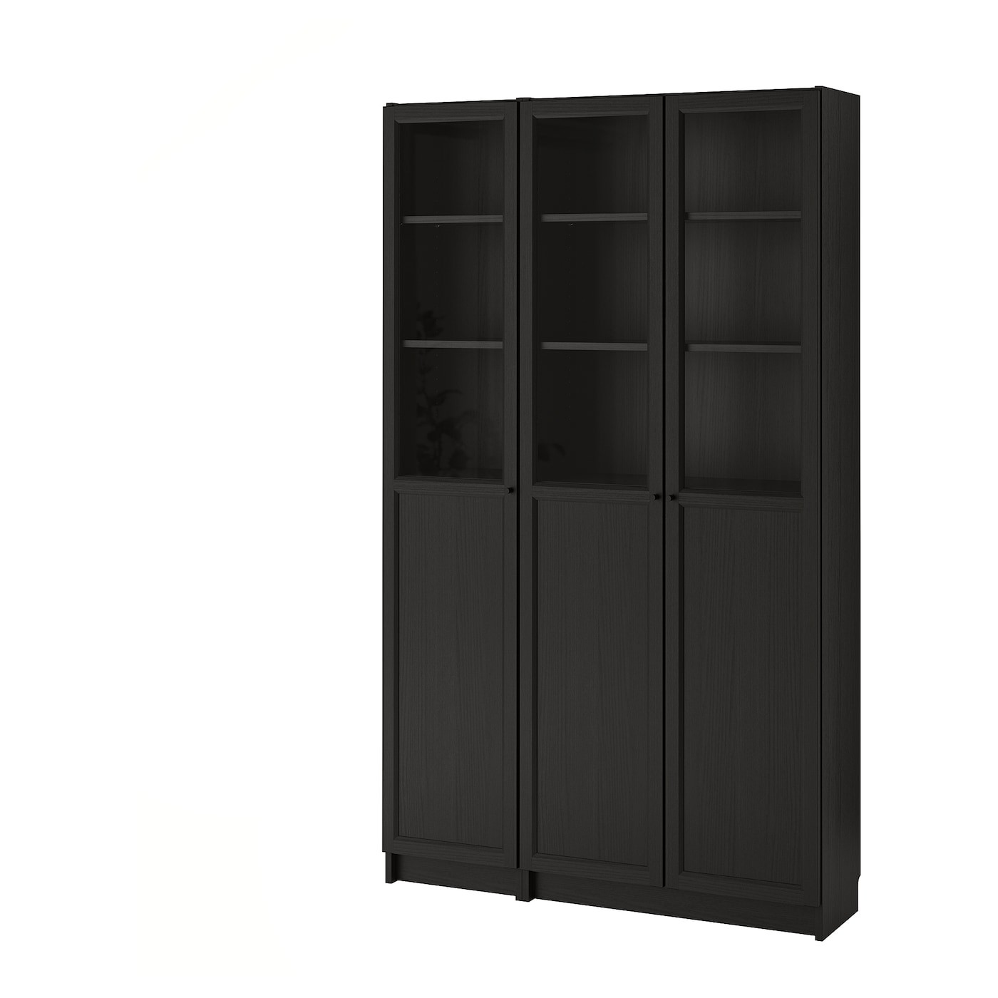 BILLY / OXBERG Bookcase with panel/glass doors