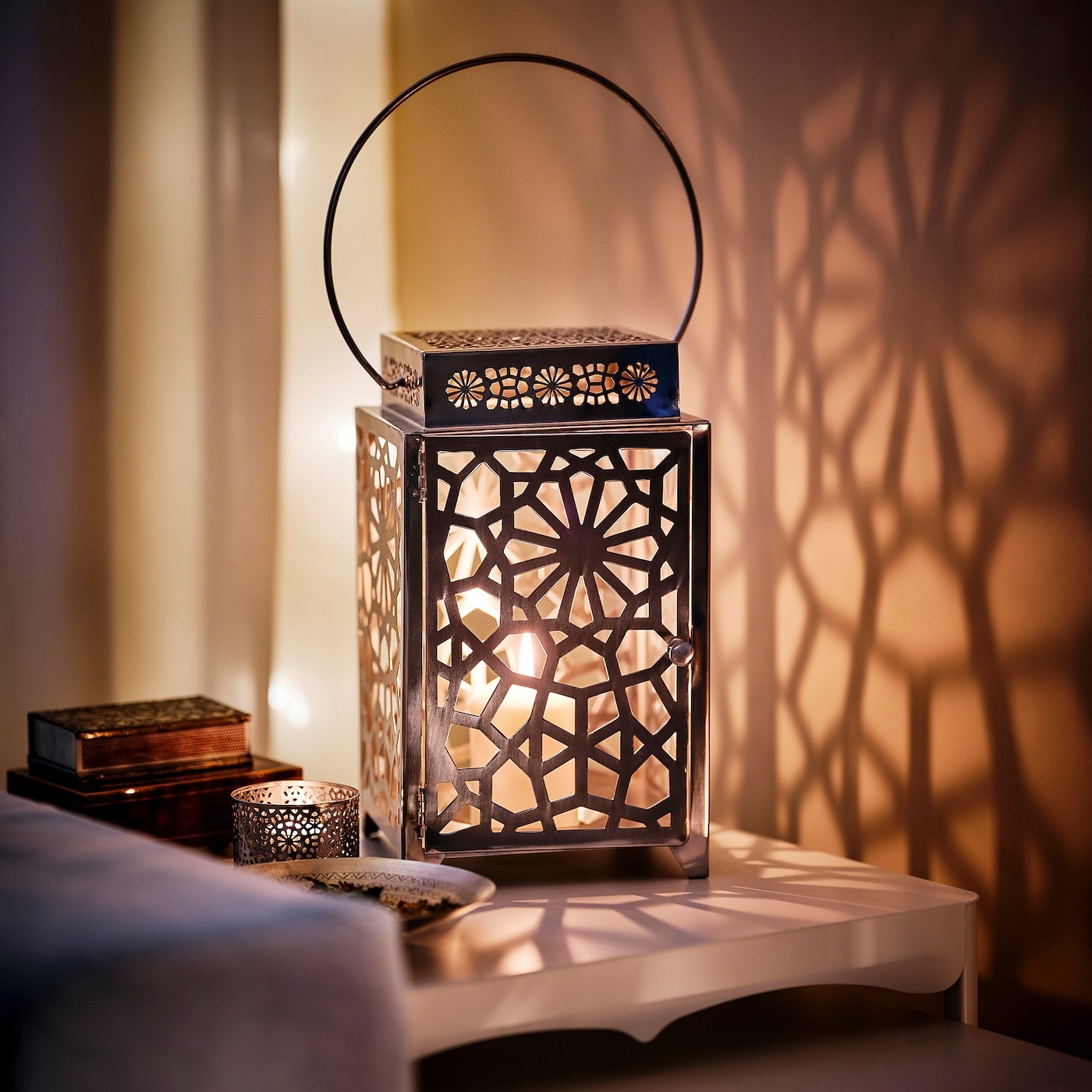 HEMBJUDEN Lantern for block candle