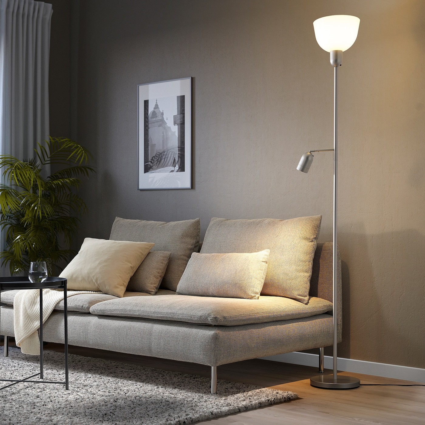 HEKTOGRAM Floor uplighter/reading lamp