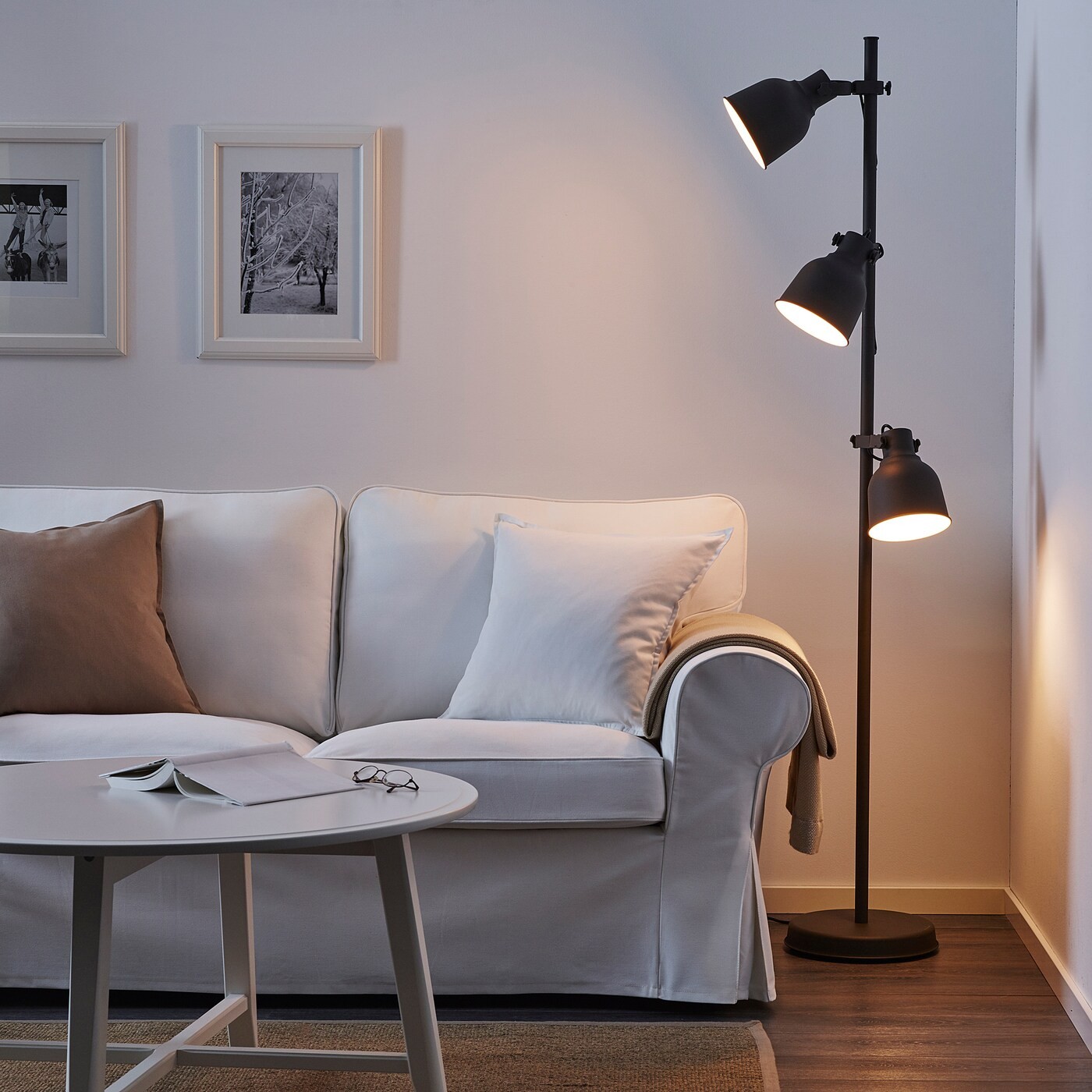 HEKTAR Floor lamp with 3-spot