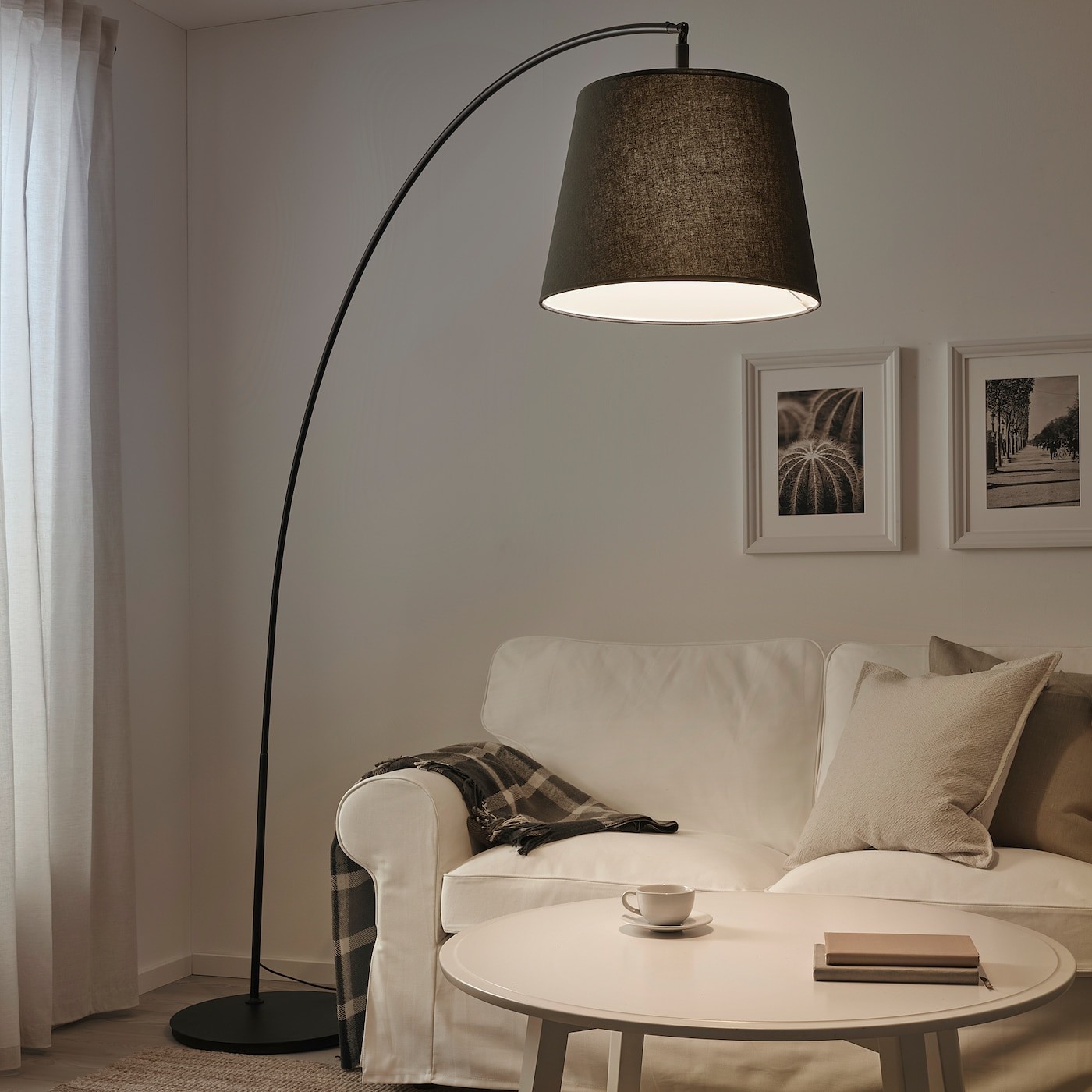 SKOTTORP / SKAFTET Floor lamp, arched