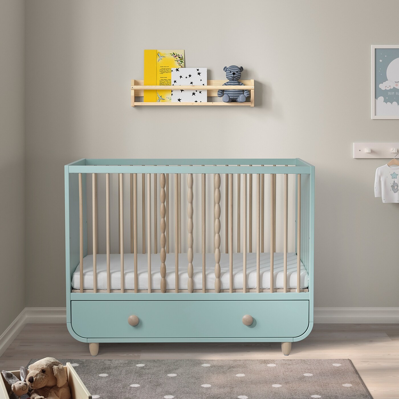 MYLLRA Cot with drawer