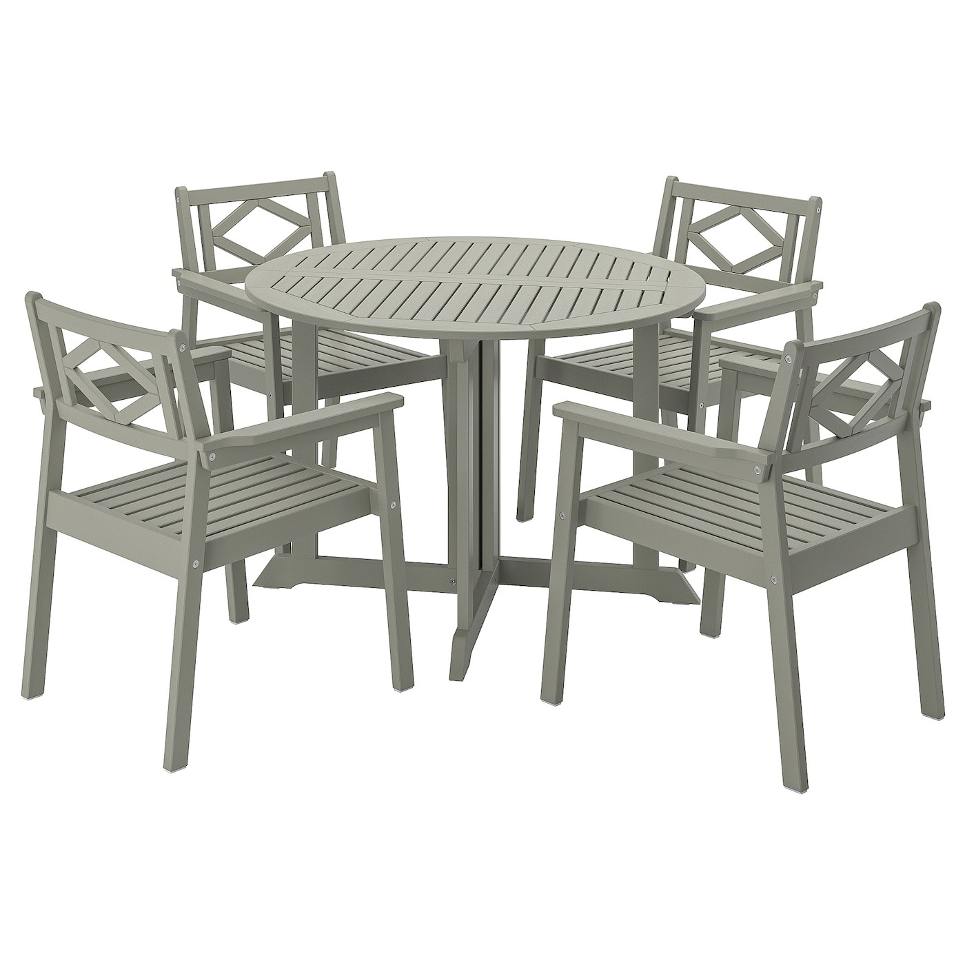 BONDHOLMEN Table+4 chairs w armrests, outdoor