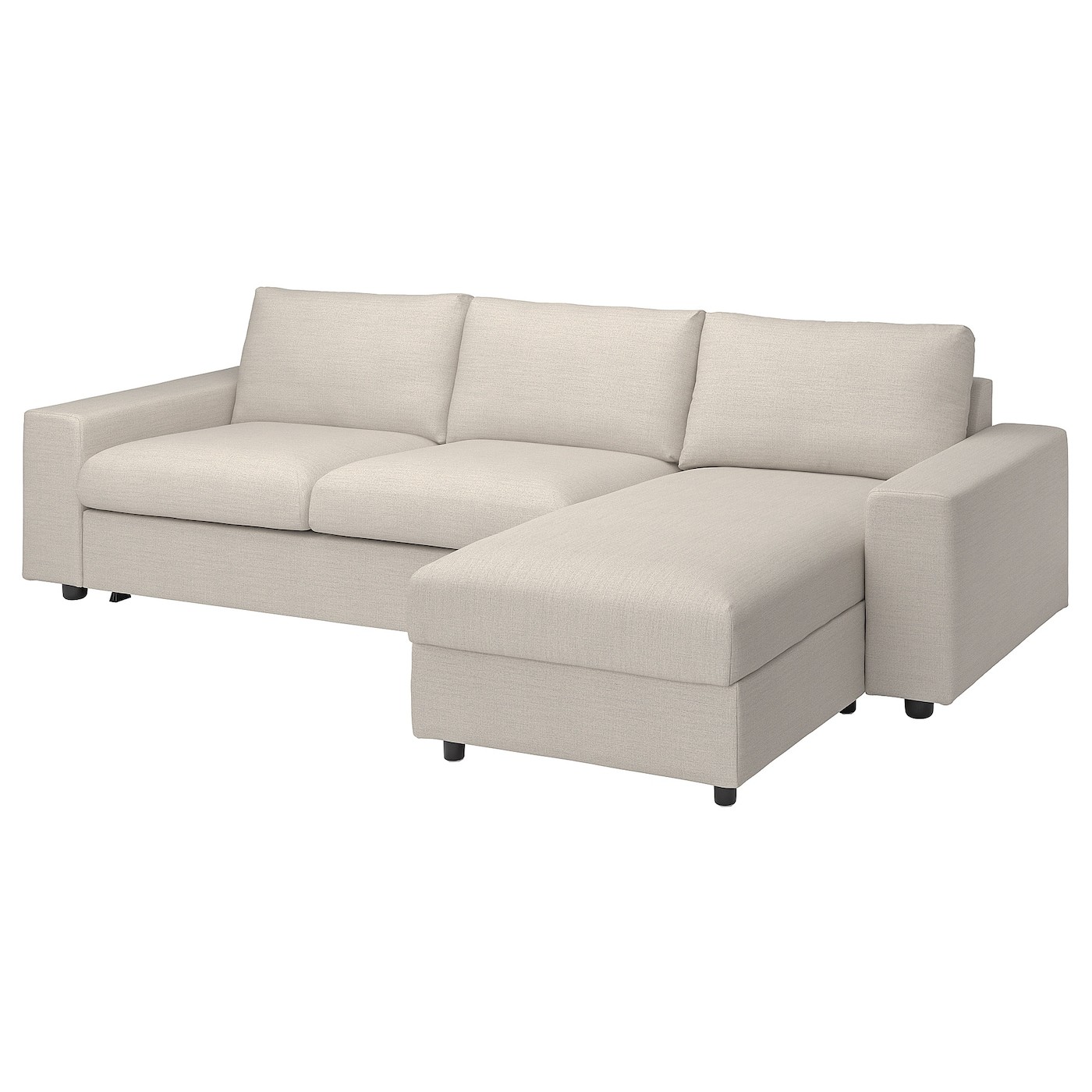 VIMLE Cover 3-seat sofa-bed w chaise lng