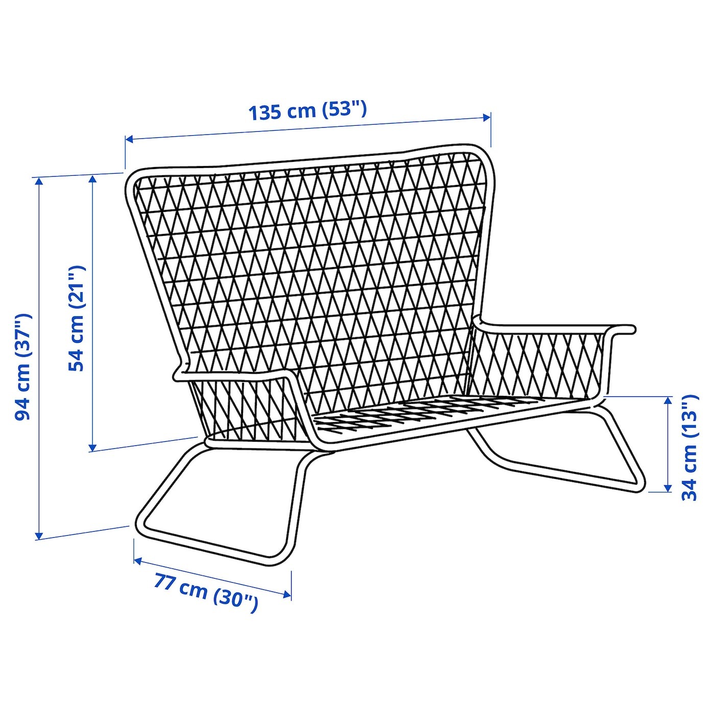 HÖGSTEN 2-seat sofa, outdoor