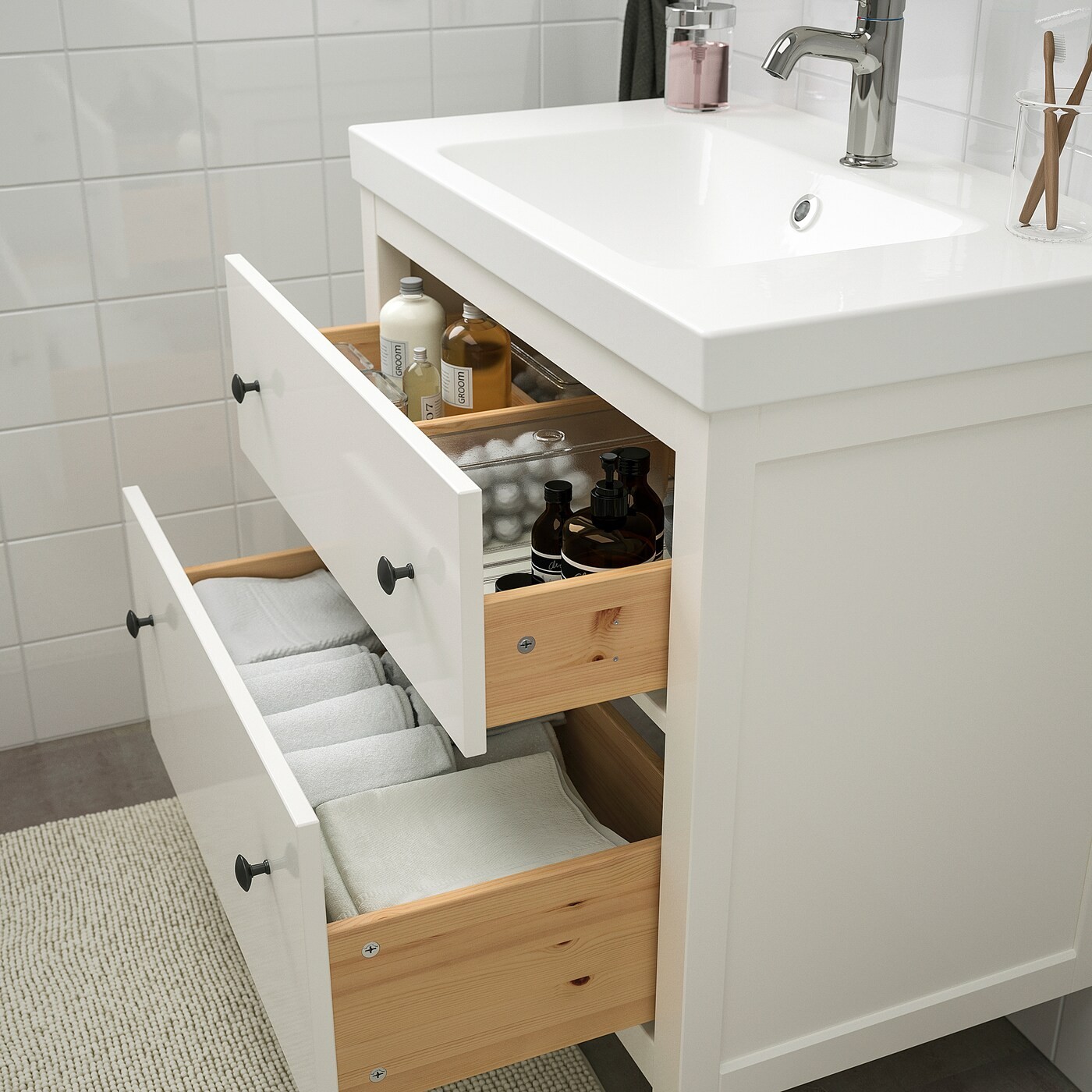 HEMNES / ODENSVIK Bathroom furniture, set of 4