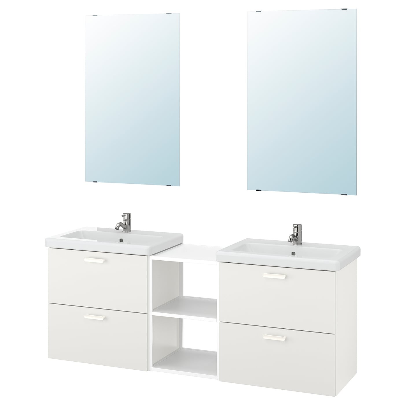 ENHET / TVÄLLEN Bathroom furniture, set of 15