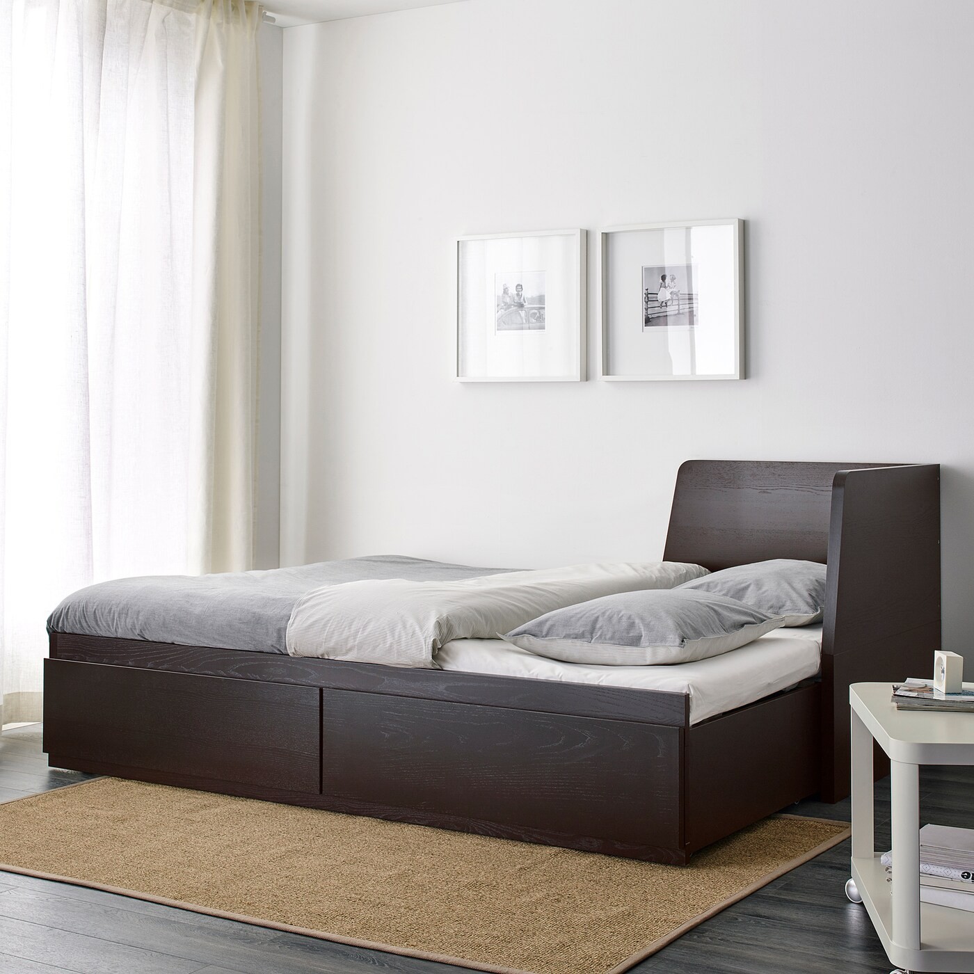 FLEKKE Day-bed frame with 2 drawers