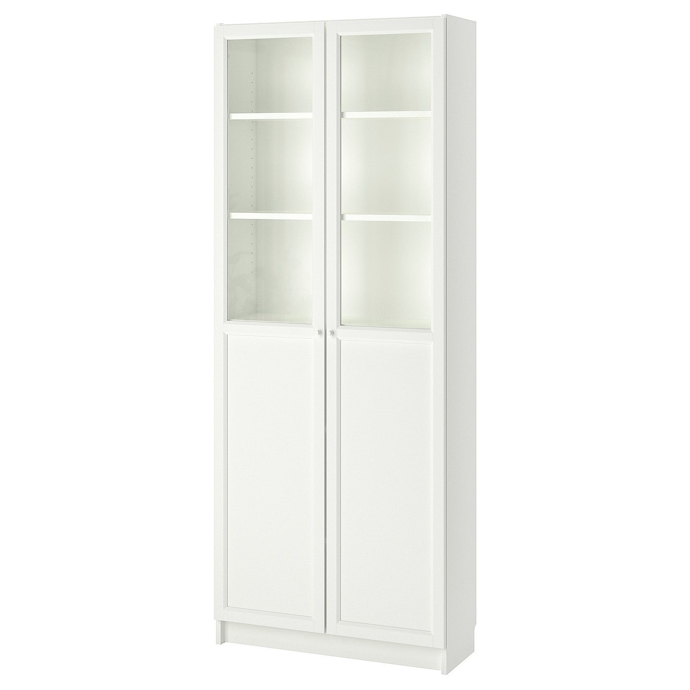 BILLY Bookcase with panel/glass doors