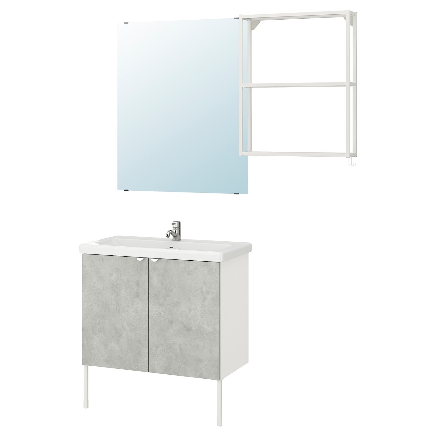 ENHET / TVÄLLEN Bathroom furniture, set of 11