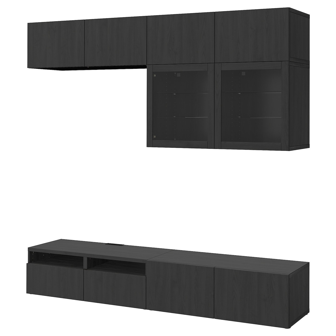 BESTÅ TV storage combination/glass doors