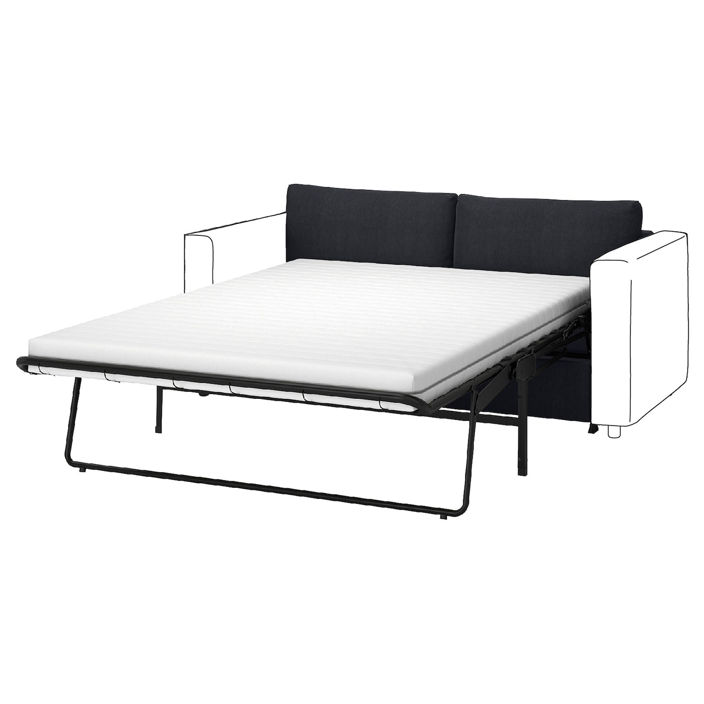 VIMLE Cover for 2-seat sofa-bed section