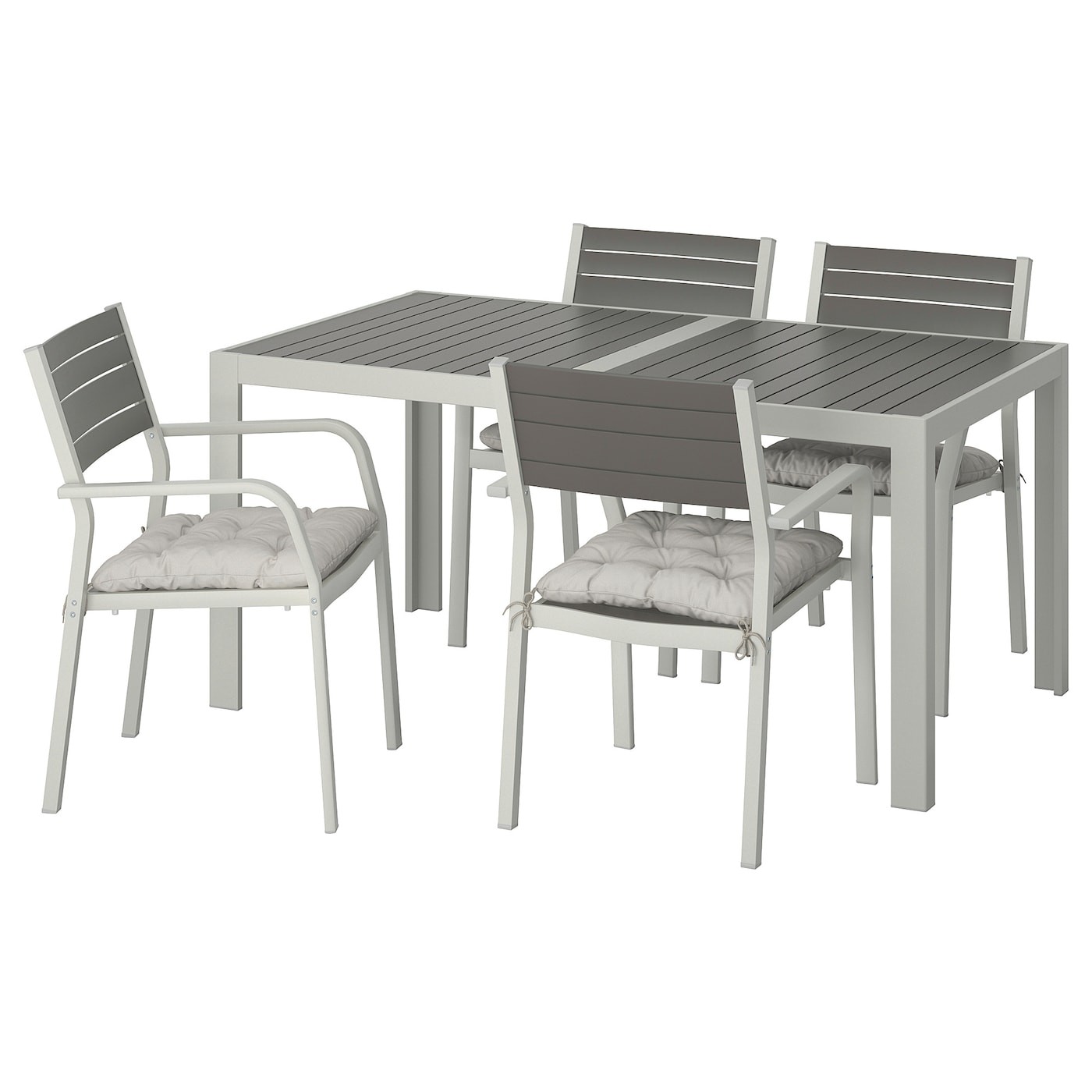 SJÄLLAND Table+4 chairs w armrests, outdoor