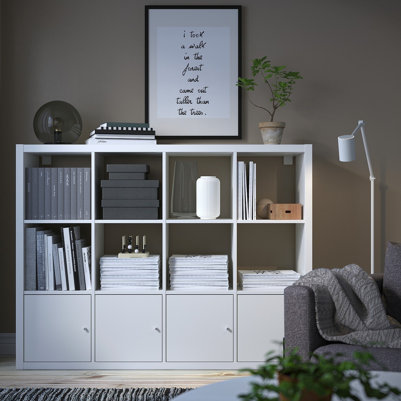 KALLAX Shelving unit with 4 inserts