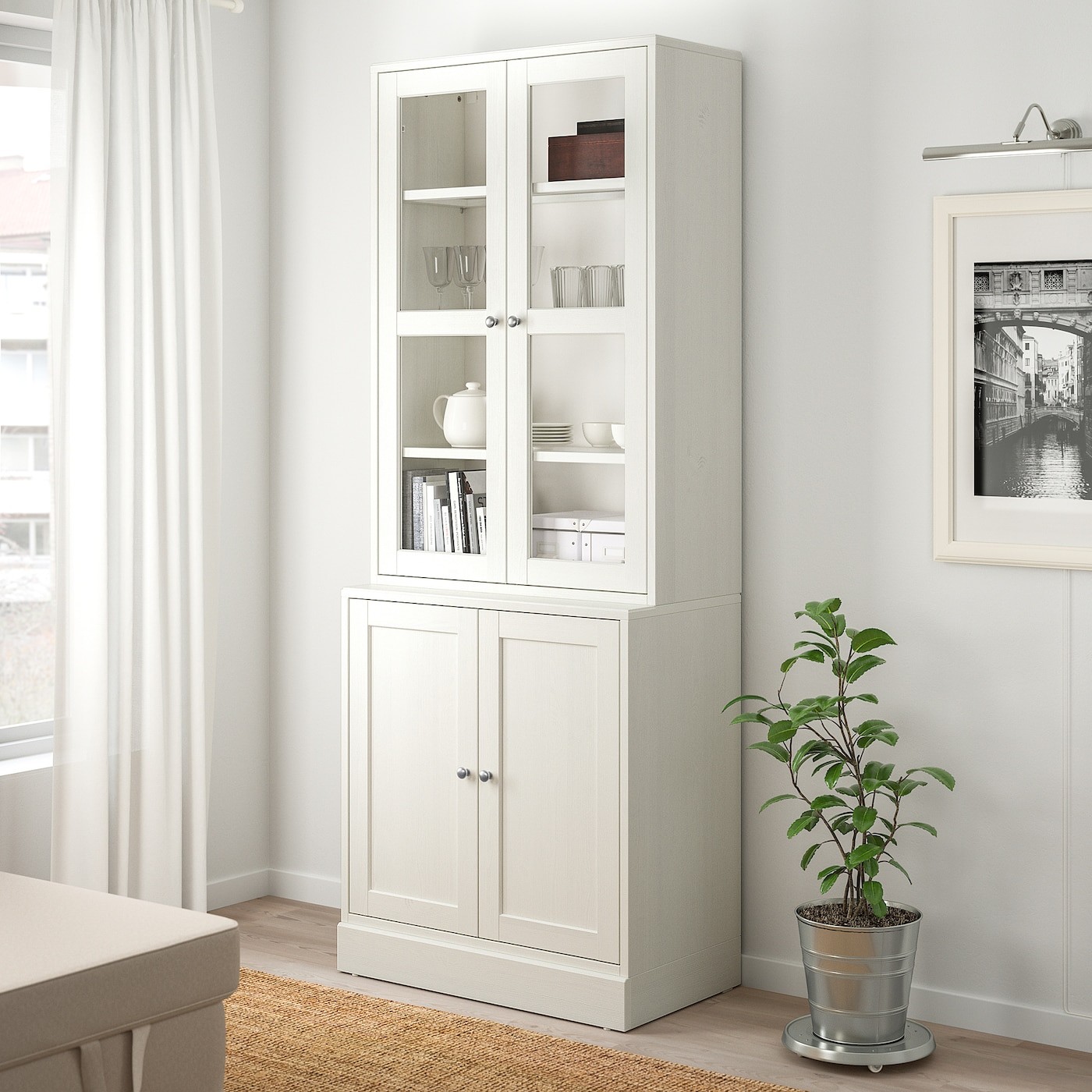 HAVSTA Storage combination w glass-doors