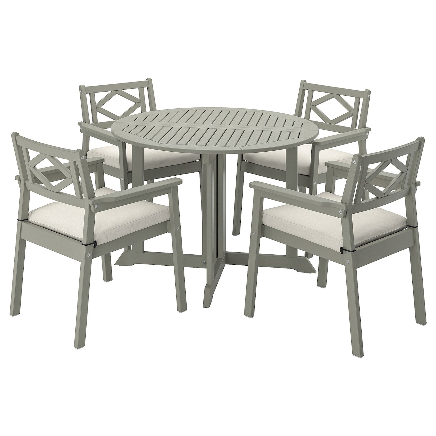 BONDHOLMEN Table+4 chairs w armrests, outdoor