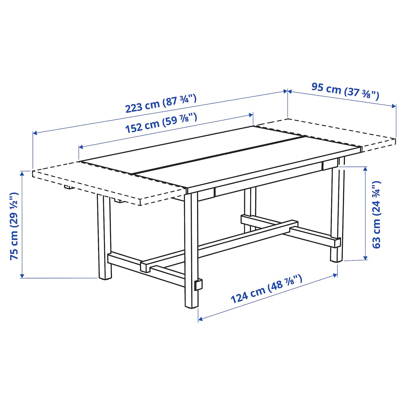 NORDVIKEN / BERGMUND Table and 4 chairs