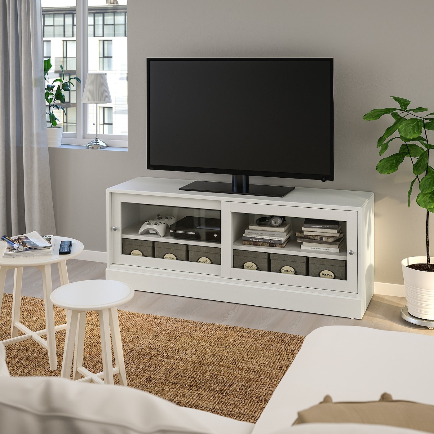 HAVSTA TV bench with plinth