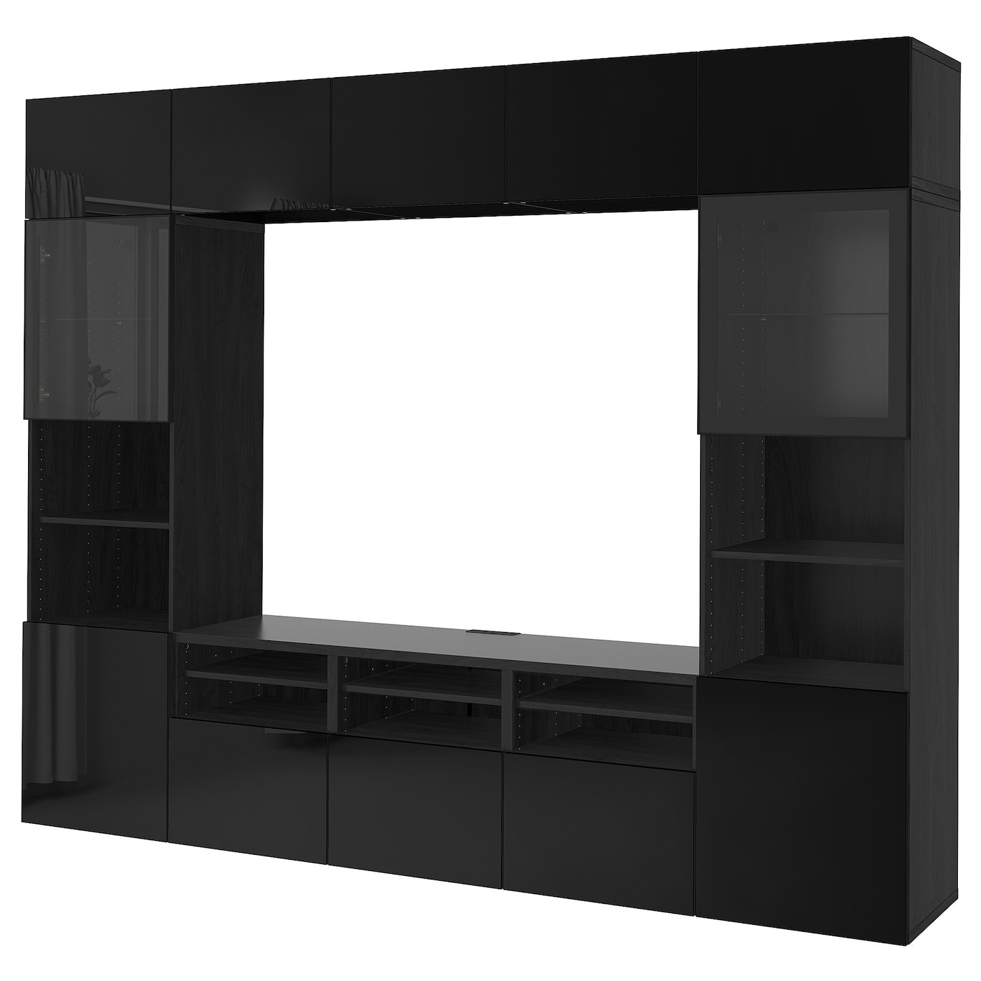 BESTÅ TV storage combination/glass doors