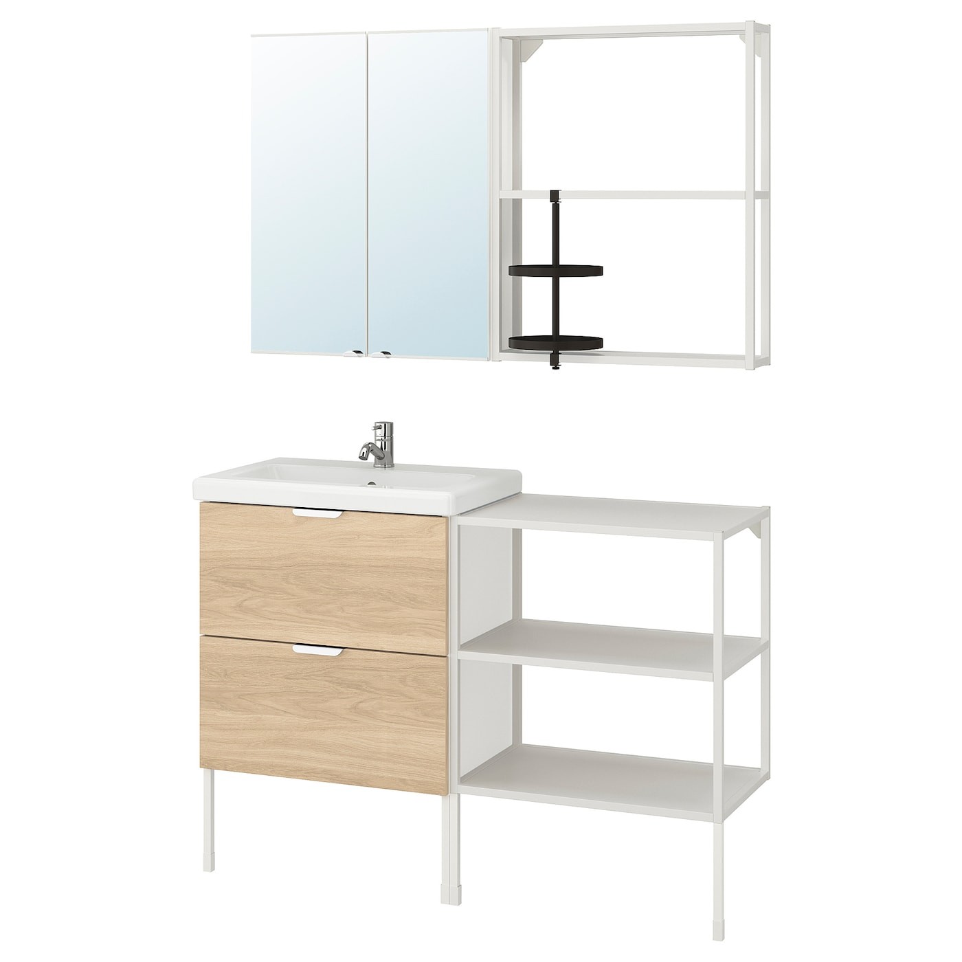 ENHET / TVÄLLEN Bathroom furniture, set of 15