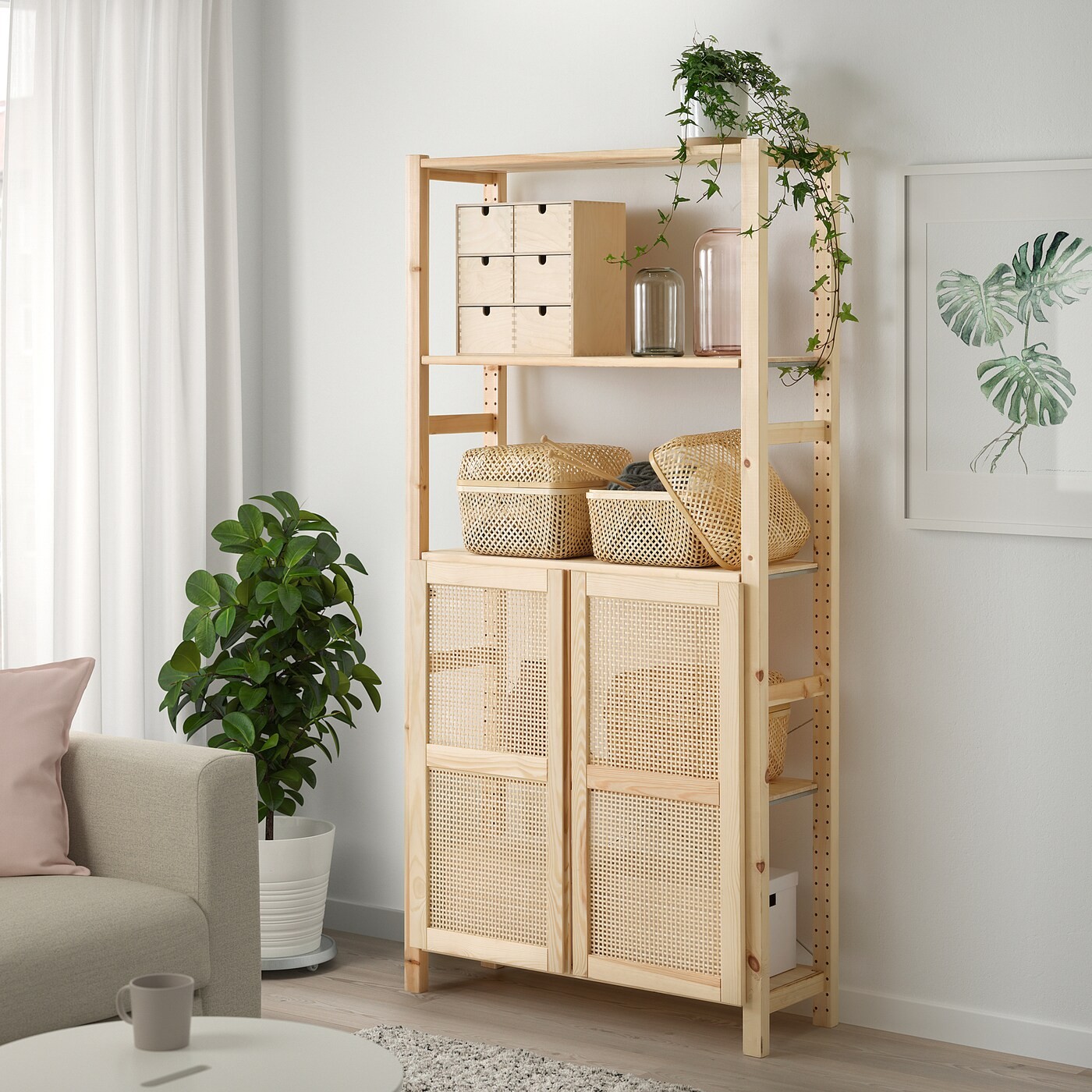 IVAR Shelving unit with doors